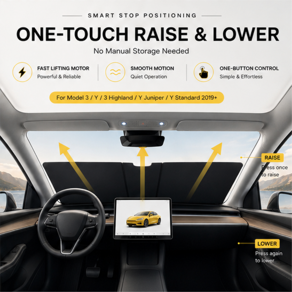 Automatic Electric Retractable Windshield Sunshade